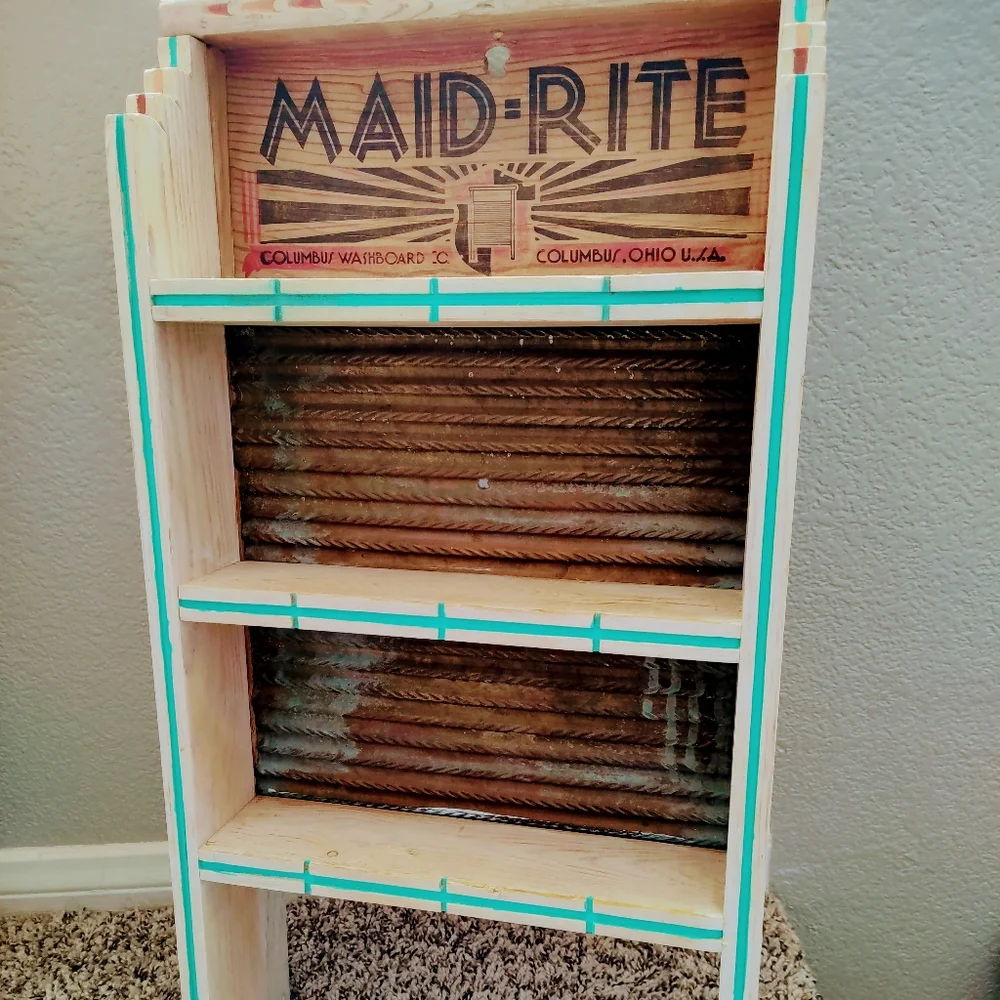 OOAK Vintage Maid- Rite Washboard Shelf - Picture 7 of 13